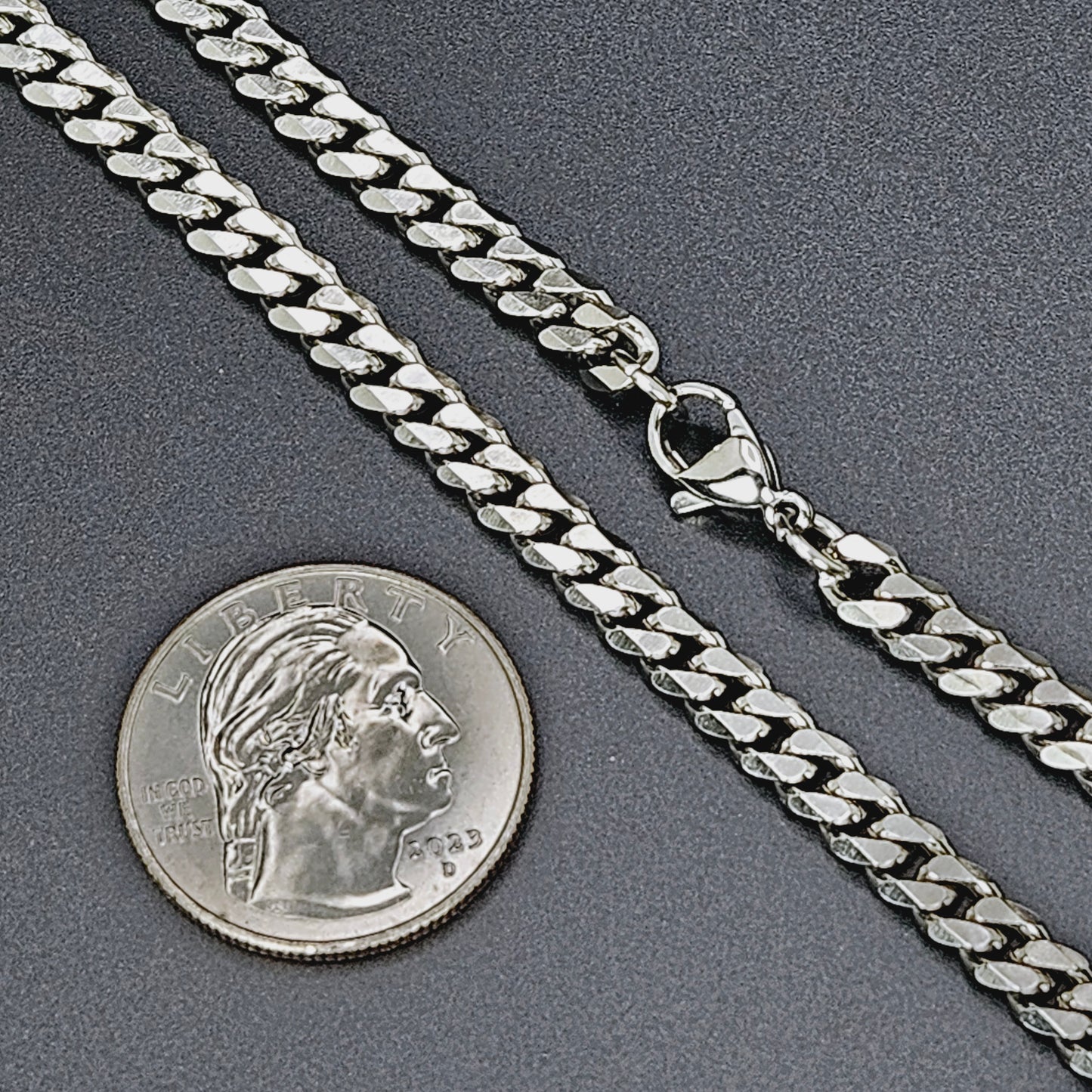 5mm Curb Stainless Steel Chain 20"