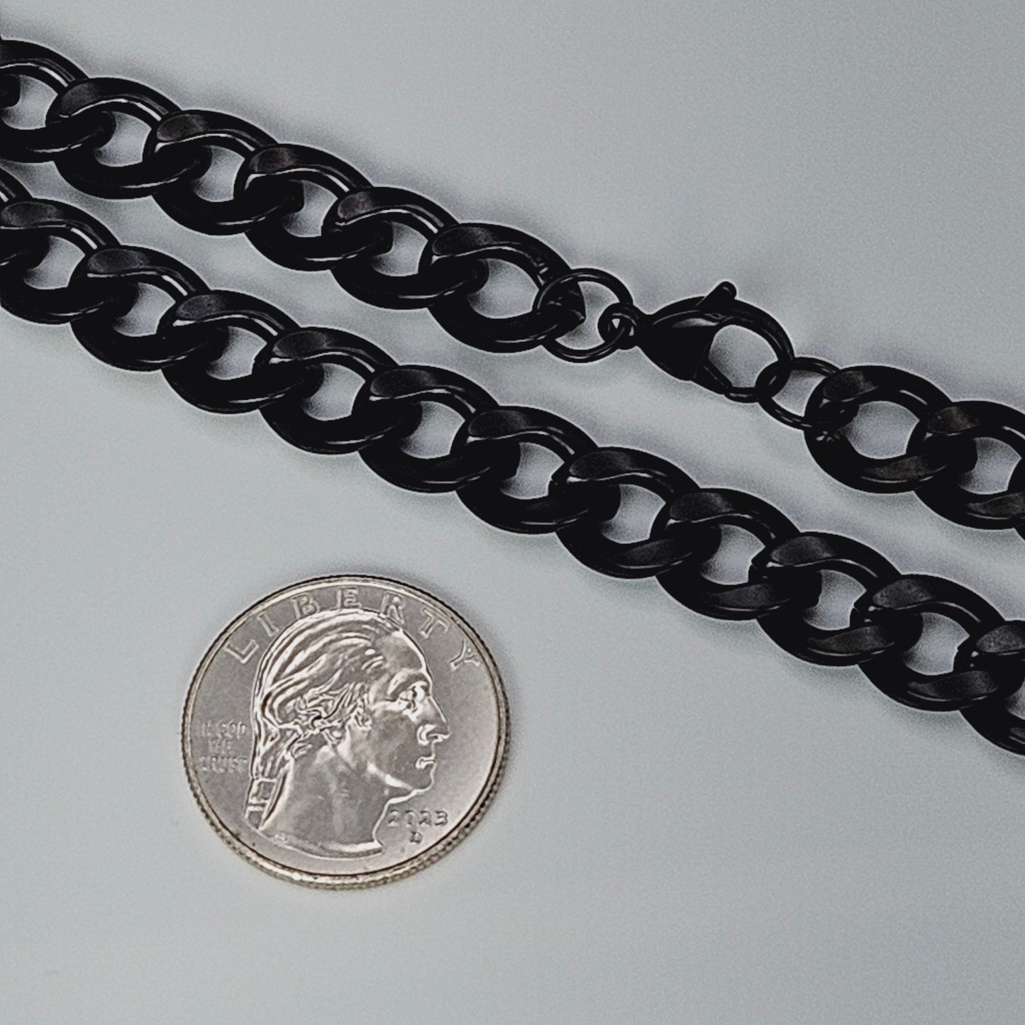 10mm Black Plated over Stainless Steel 24"