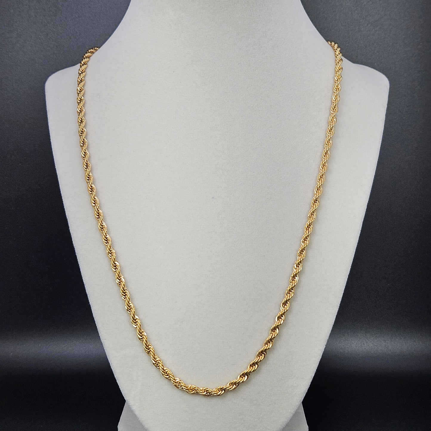 4mm Stainless Steel or Gold Plated Rope