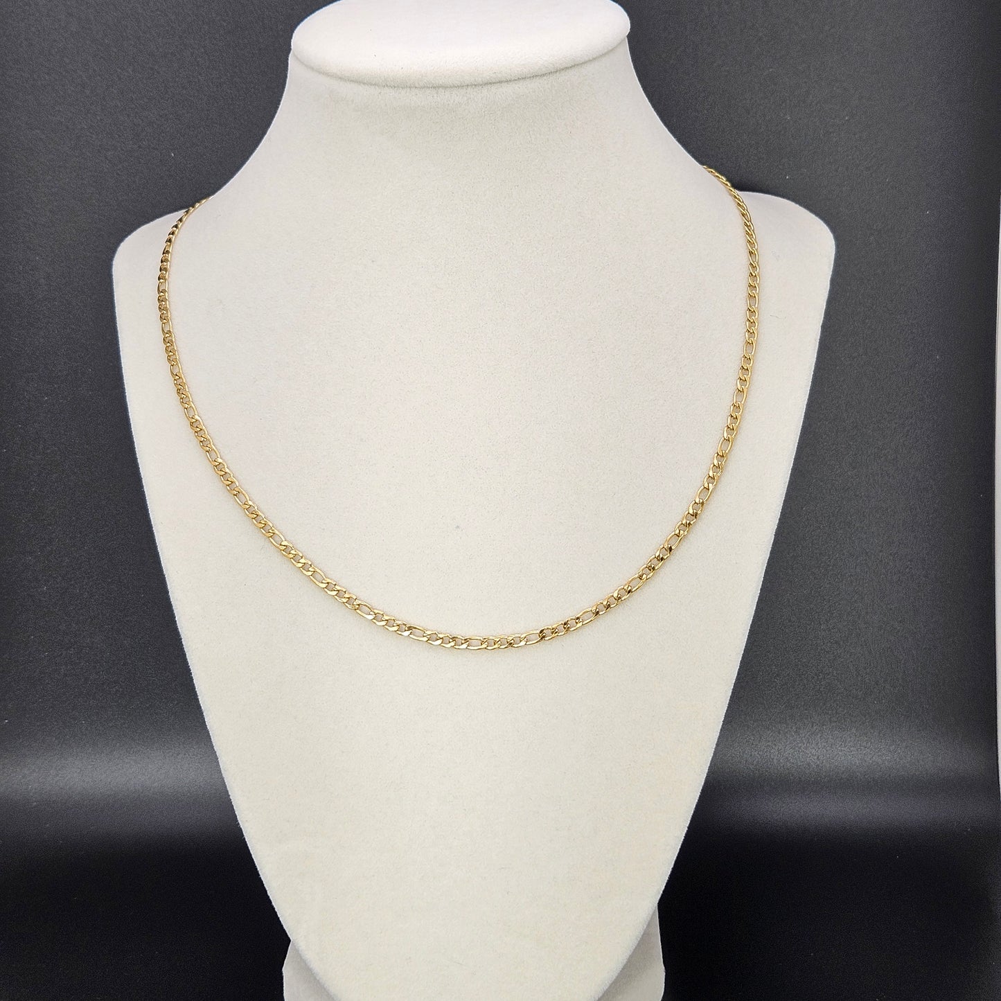 2mm Stainless Steel or Gold Plated Figaro Chain