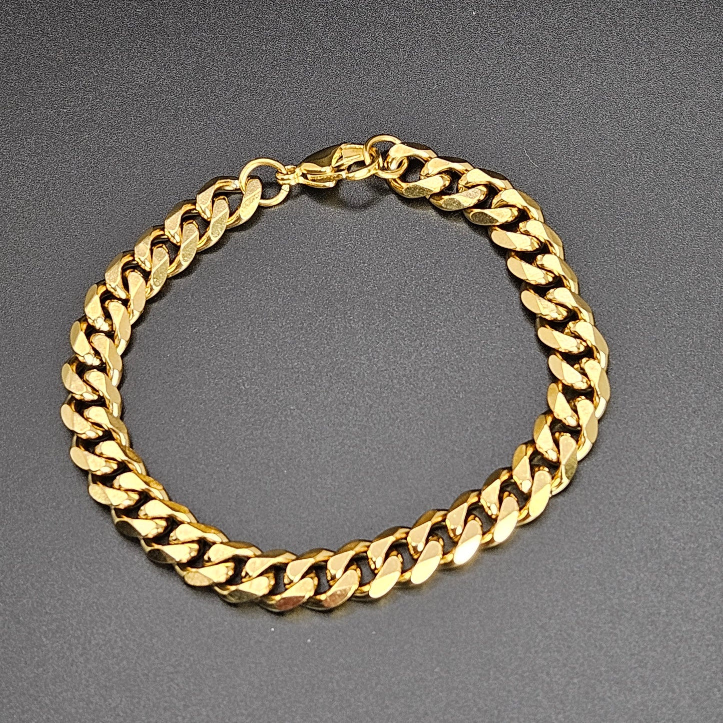 8mm Stainless Steel 8" Curb Bracelet