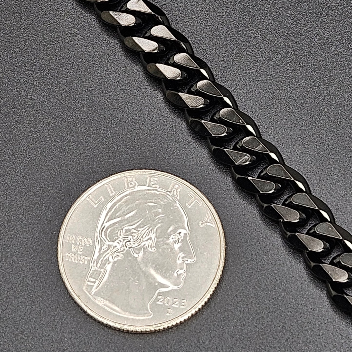 8mm Stainless Steel 8" Curb Bracelet