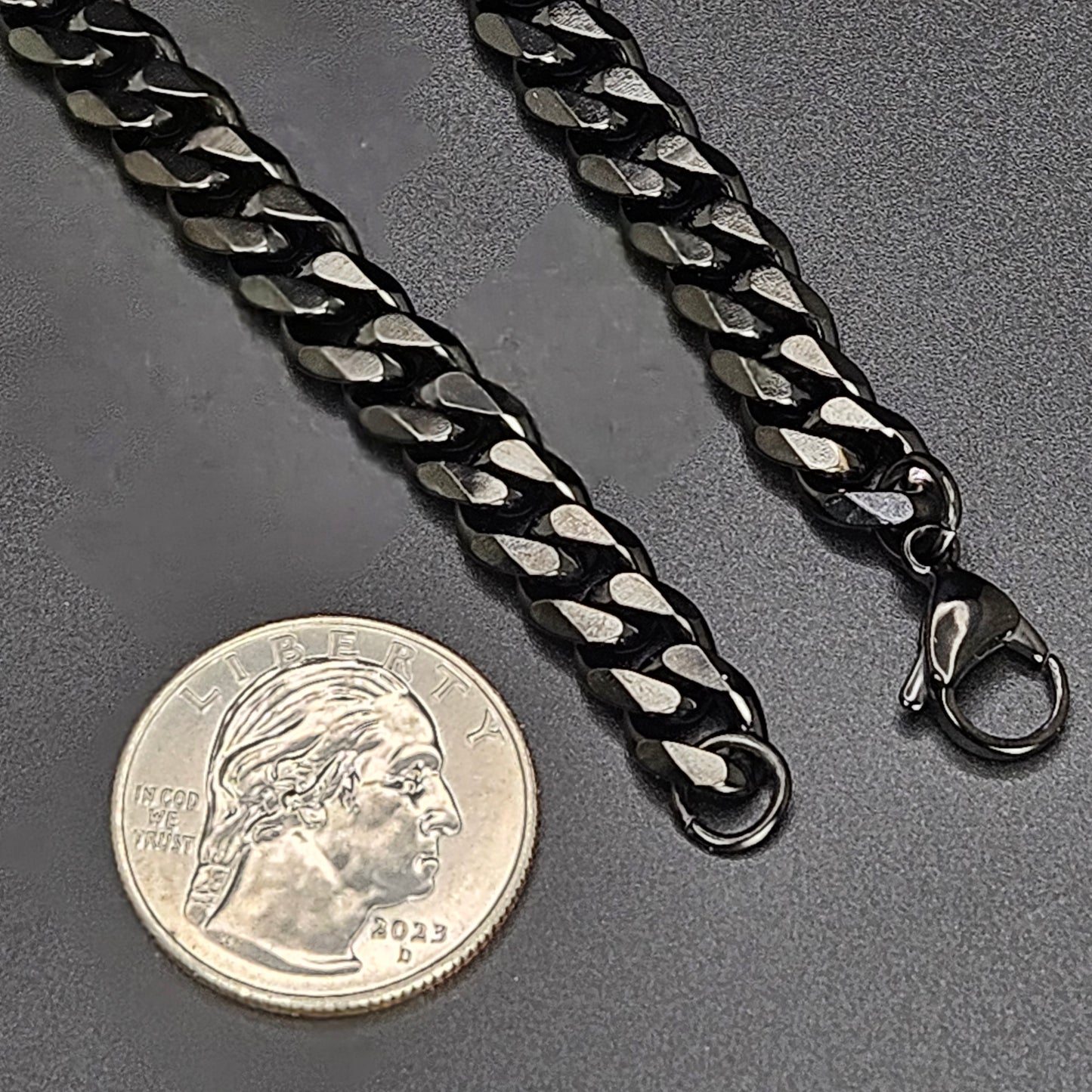 8mm Stainless Steel 8" Curb Bracelet