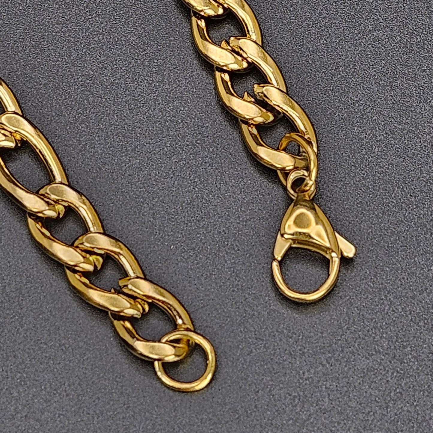 Stainless Steel Figaro Bracelet 8" 7.5mm