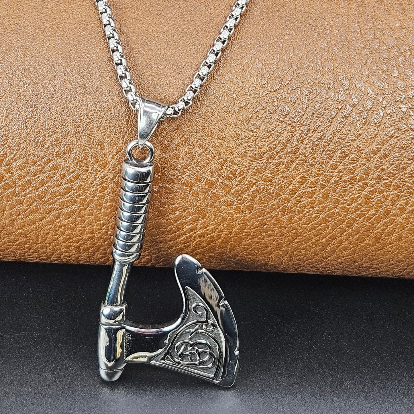 Solid Stainless Steel Axe Necklace