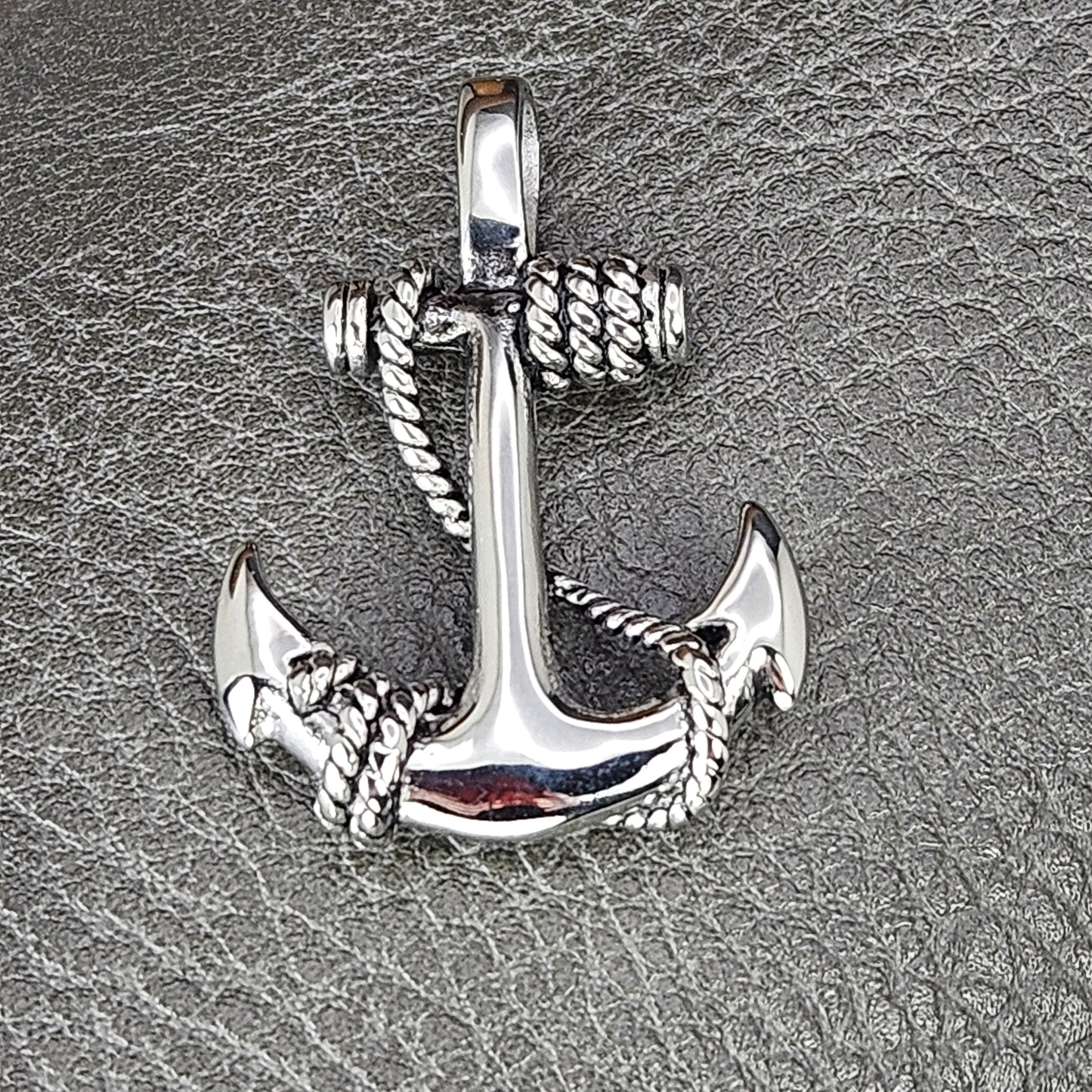 Anchor with Rope Stainless Steel Necklace