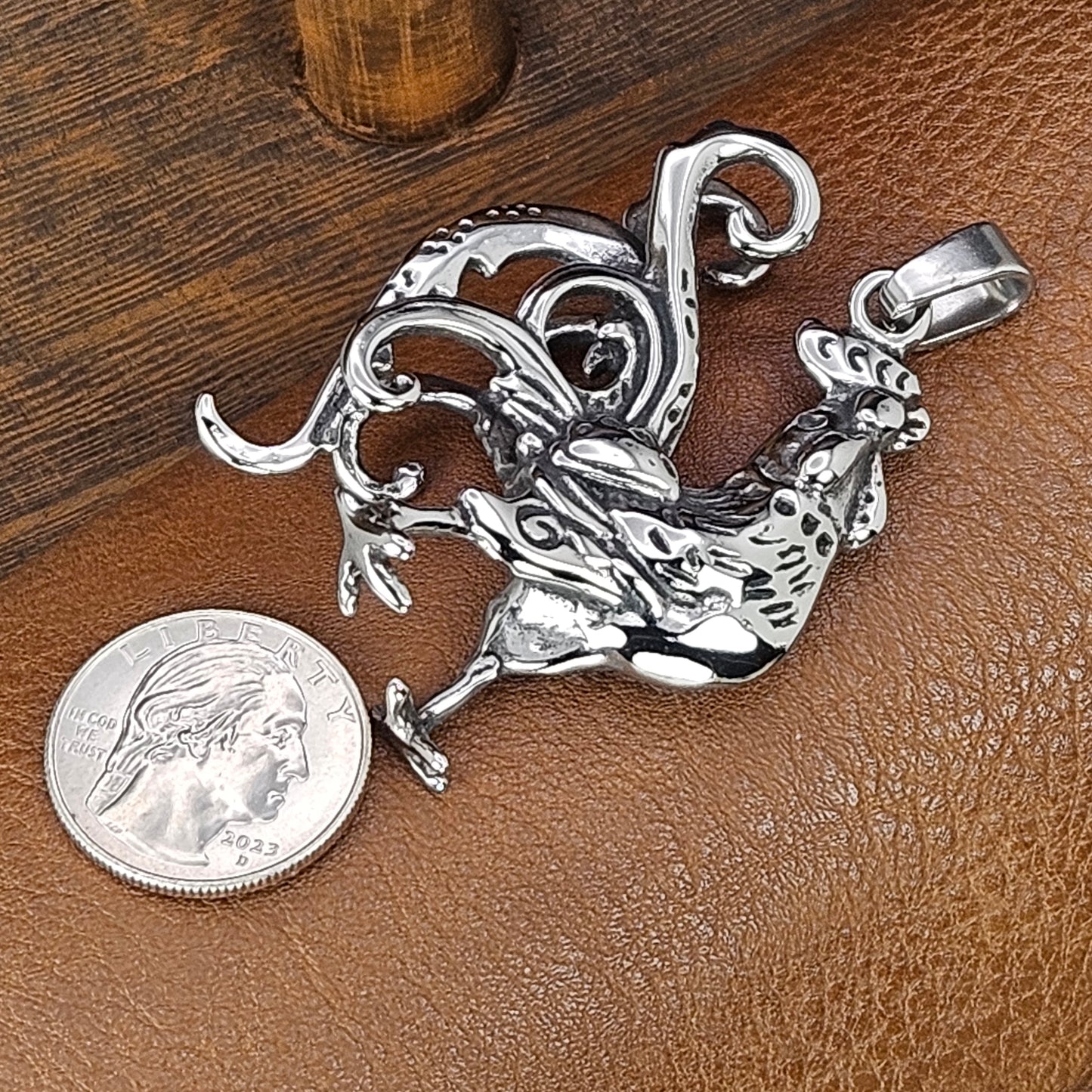 Rooster Stainless Steel Necklace