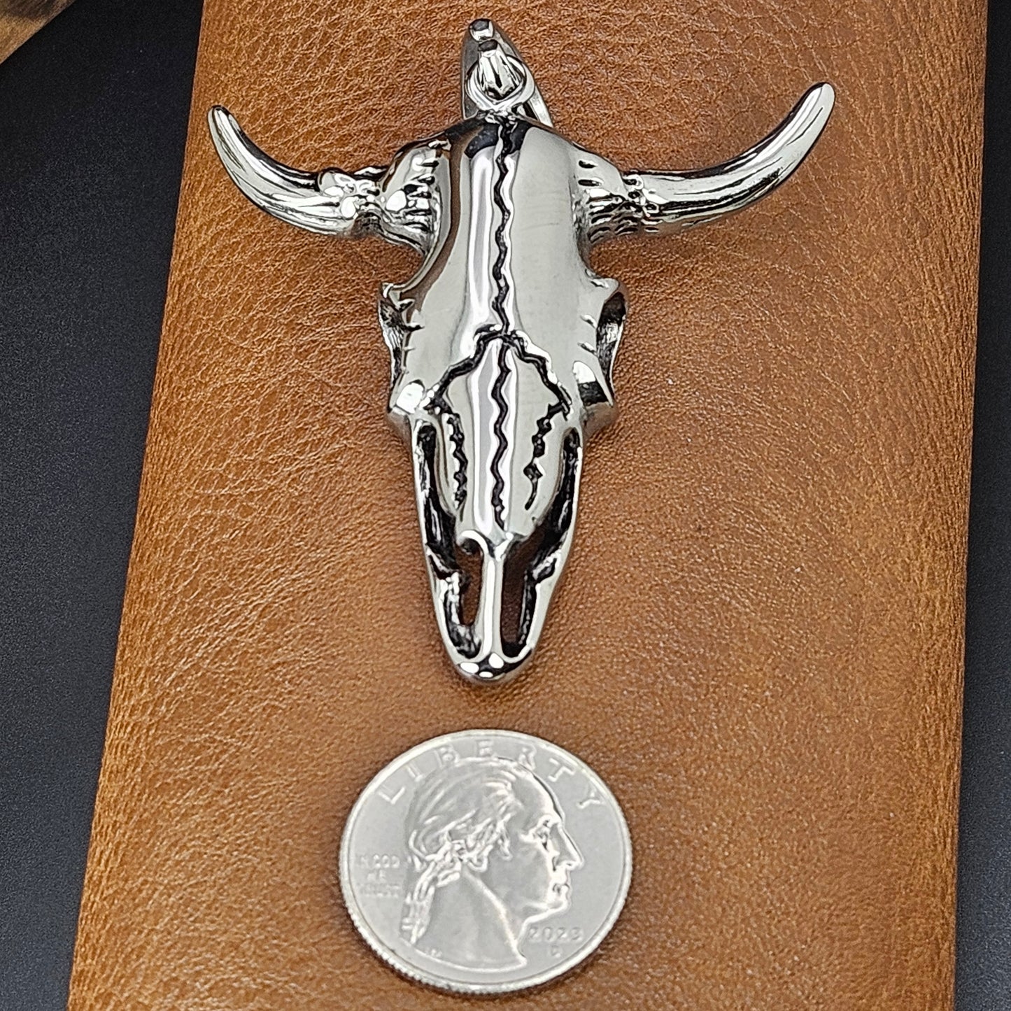 Steer Skull Stainless Steel Necklace