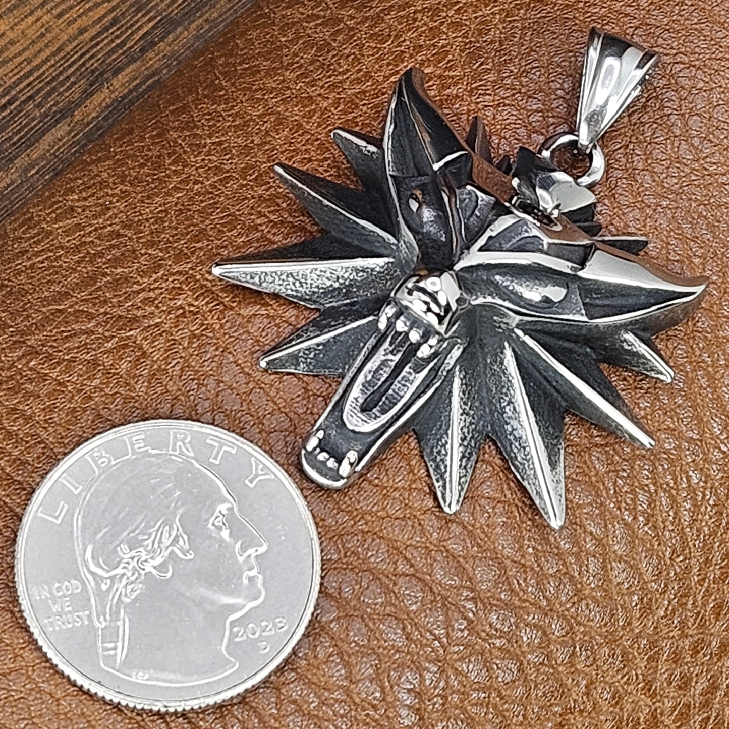 Witcher Wolf Medallion Stainless Steel Necklace