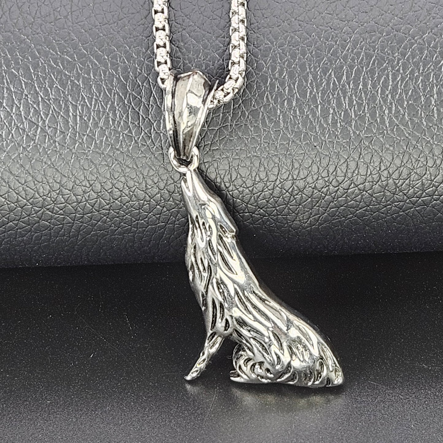 Howling Wolf Stainless Steel Necklace