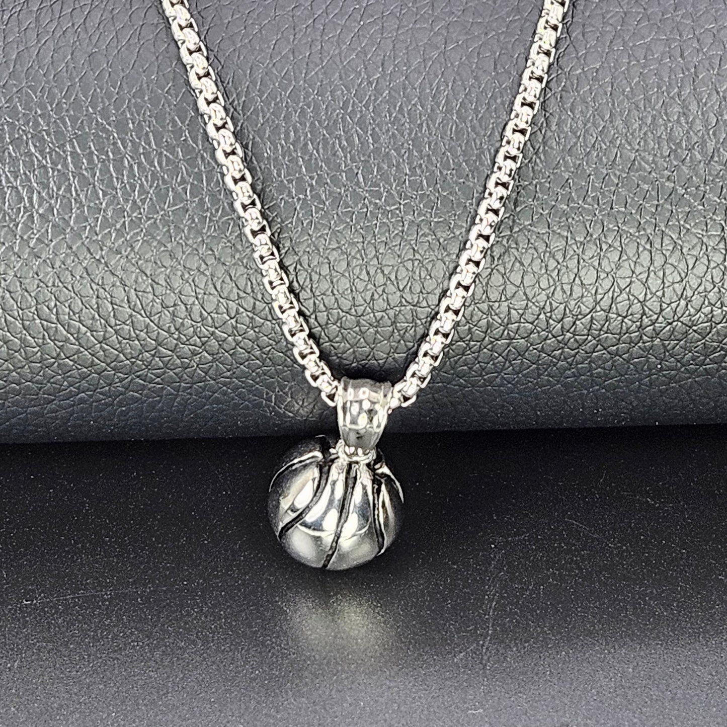 Shiny Basketball Stainless Steel Necklace