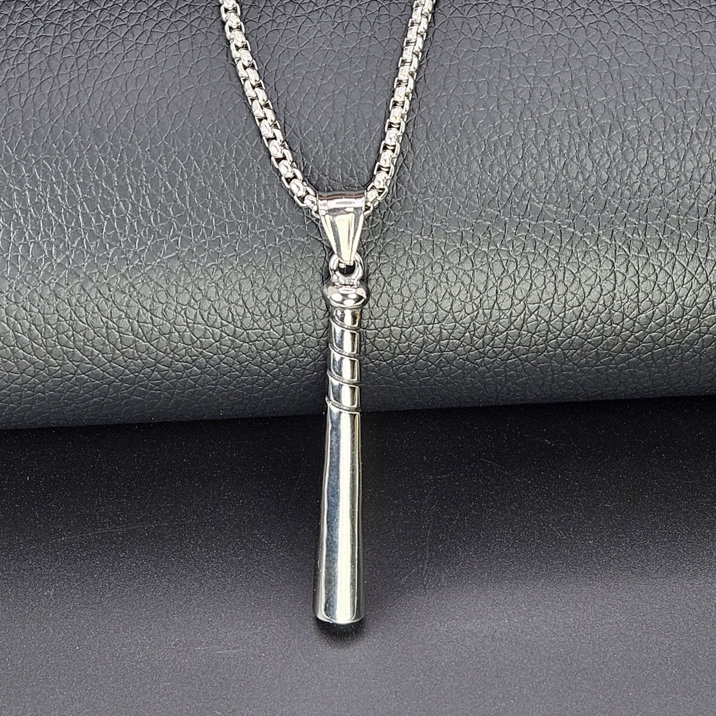 Baseball Bat Stainless Steel Necklace