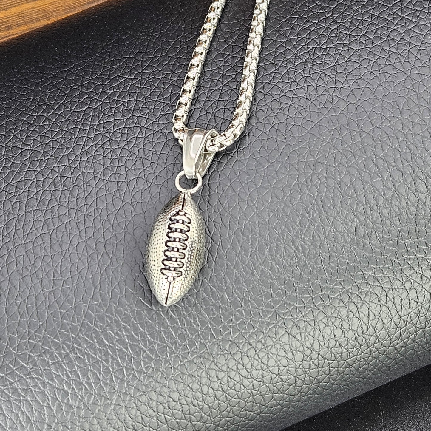 Football Stainless Steel Necklace