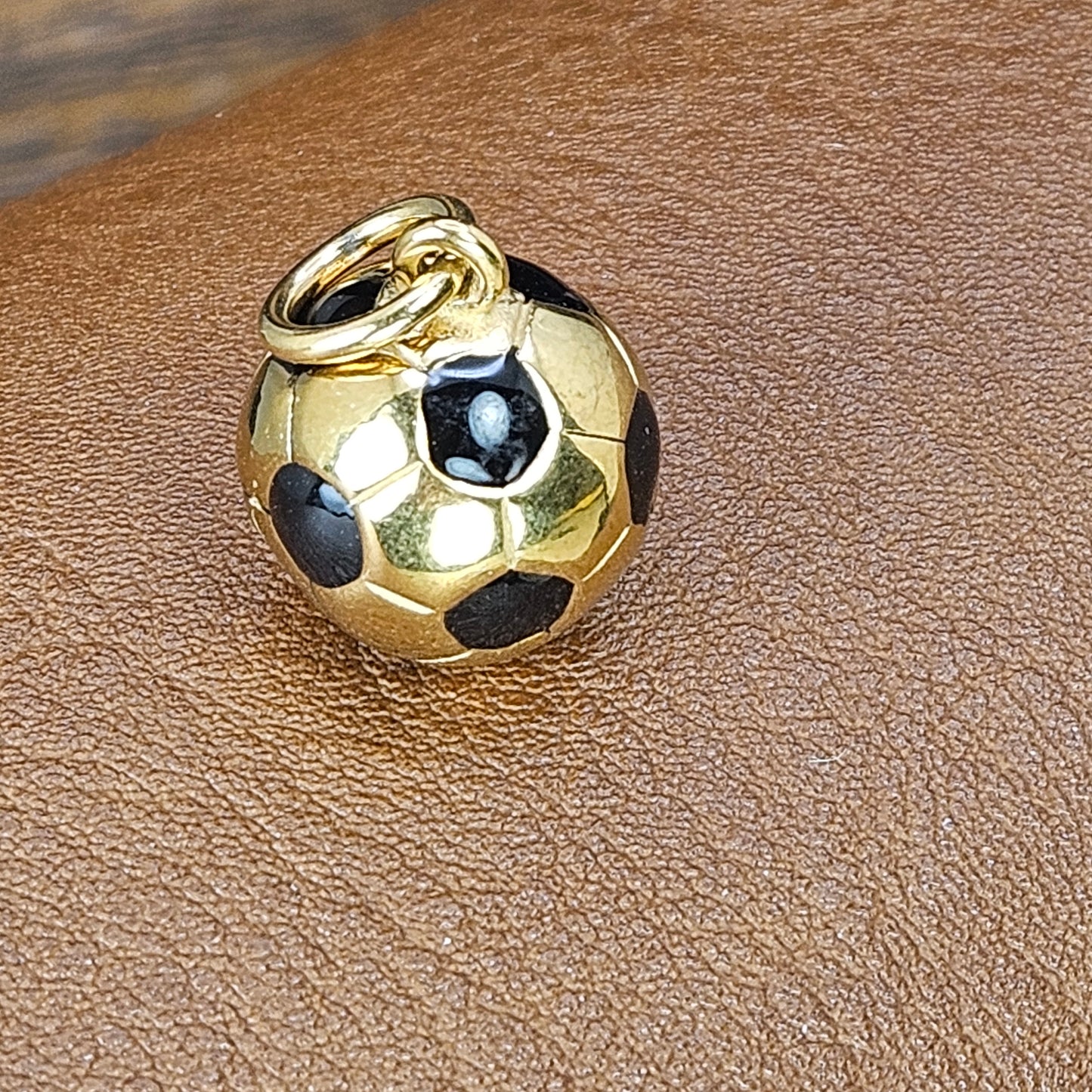 Gold Plated Soccer Ball Stainless Steel Necklace