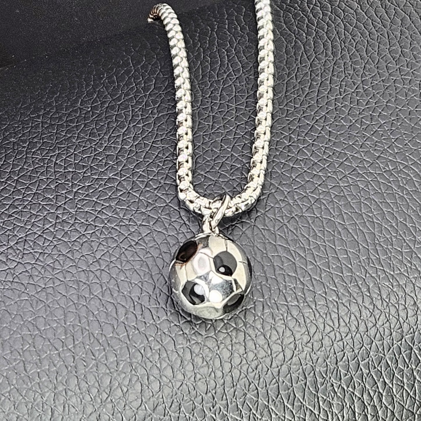 Soccer Ball Stainless Steel Necklace
