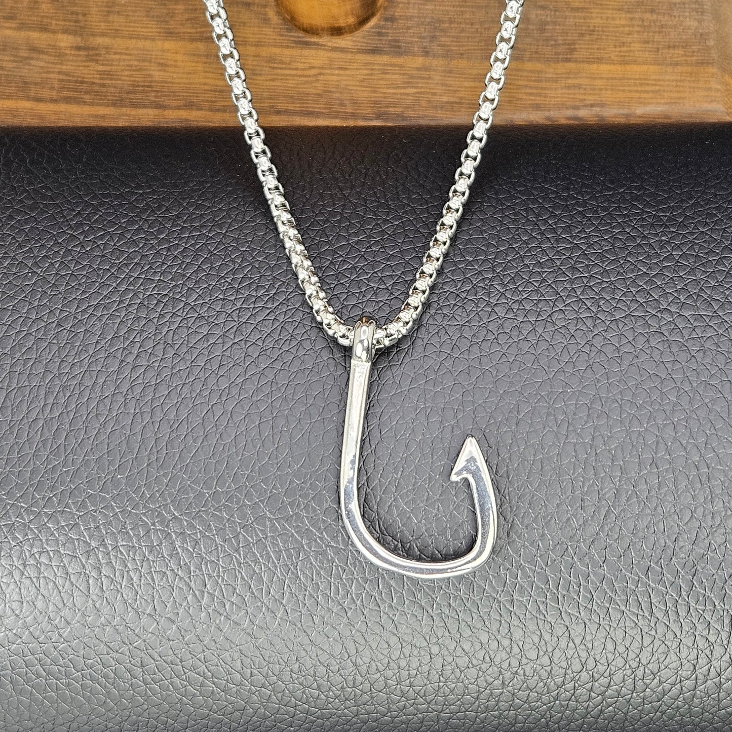 Fishing Hook Stainless Steel Necklace