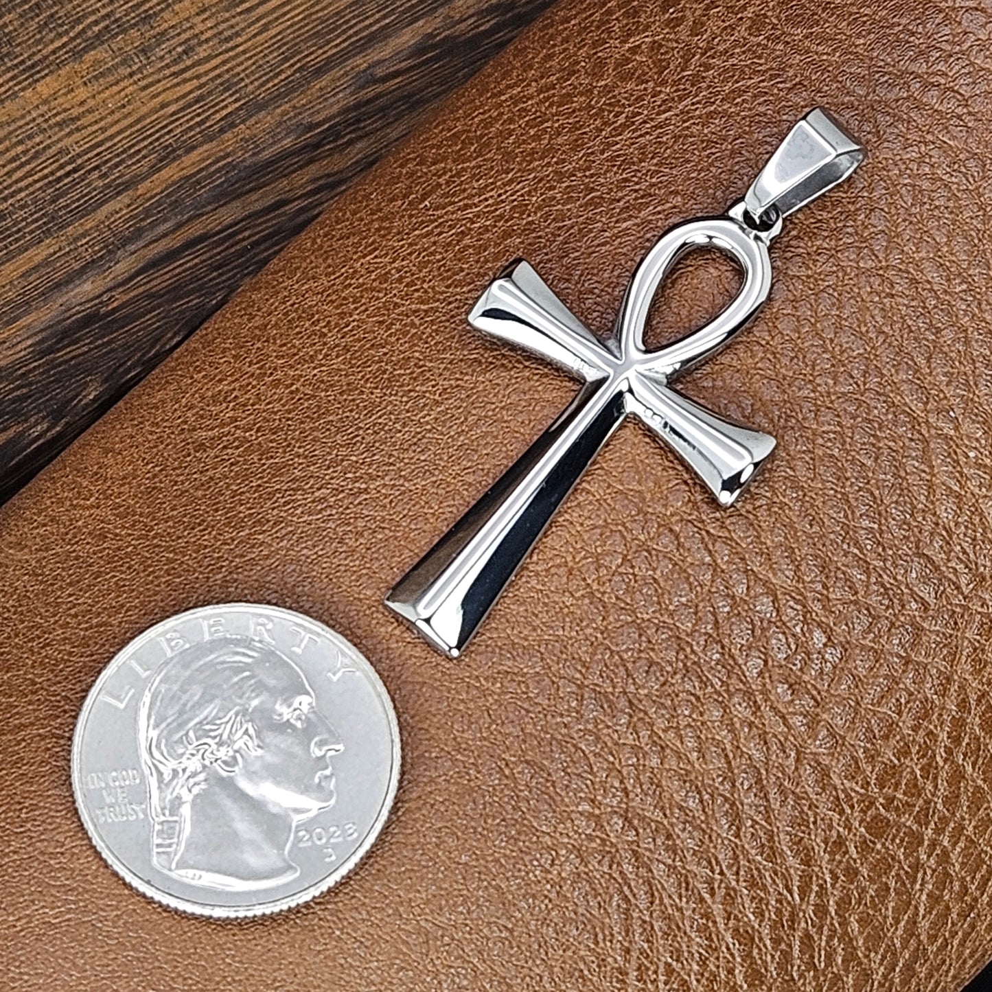 Shiny Ankh Stainless Steel Necklace