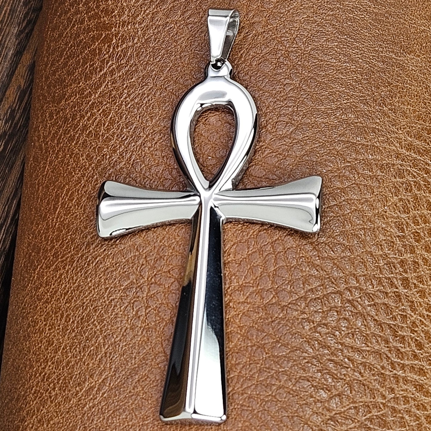 Large Ankh Stainless Steel Necklace