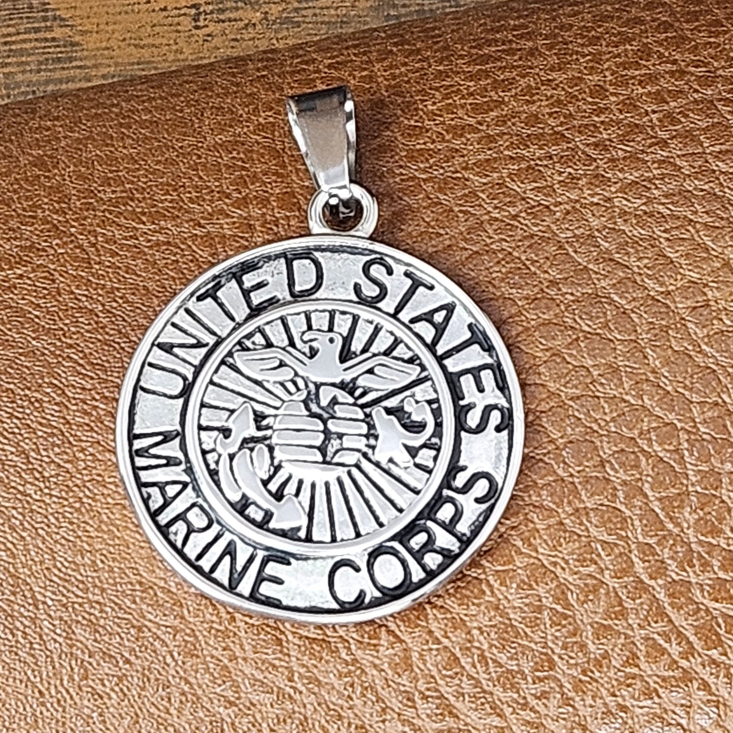 Marine Pendant Stainless Steel Necklace or Key Chain