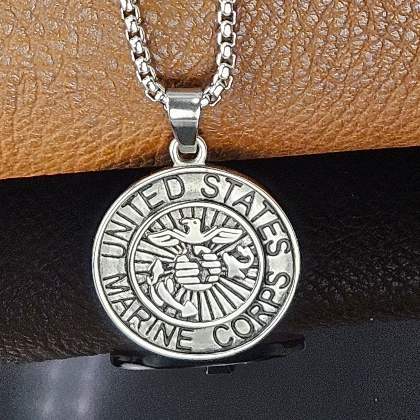 Marine Pendant Stainless Steel Necklace or Key Chain