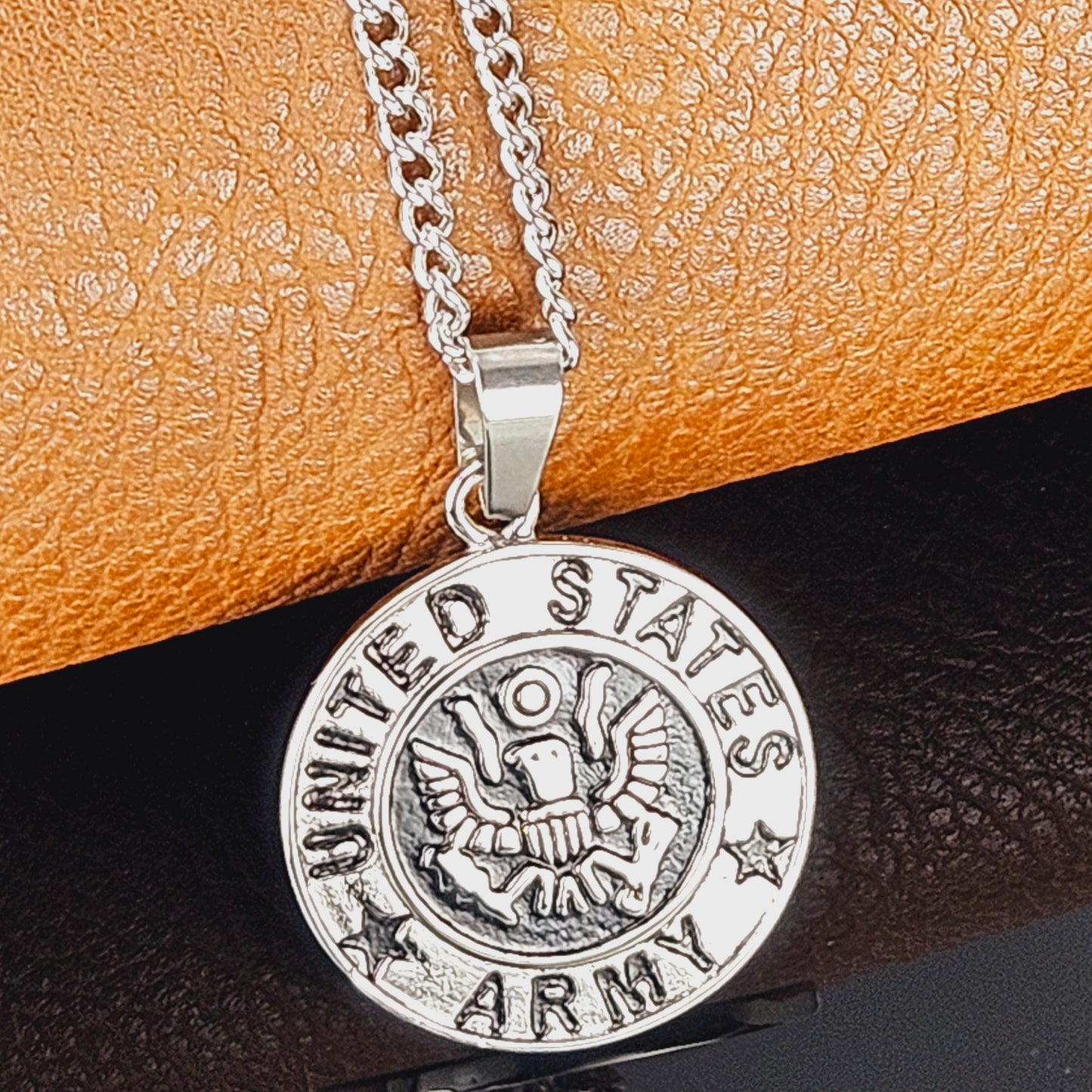 Army Pendant Stainless Steel Necklace or Key Chain