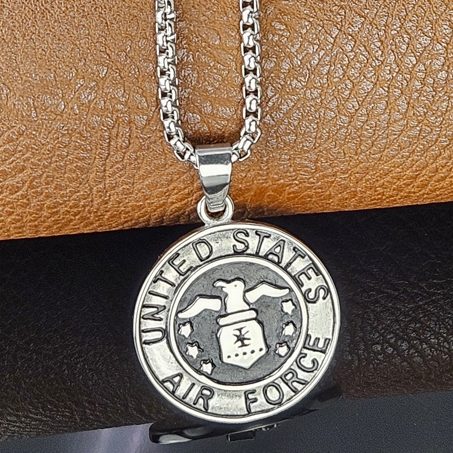 Air Force Pendant Stainless Steel Necklace or Key Chain