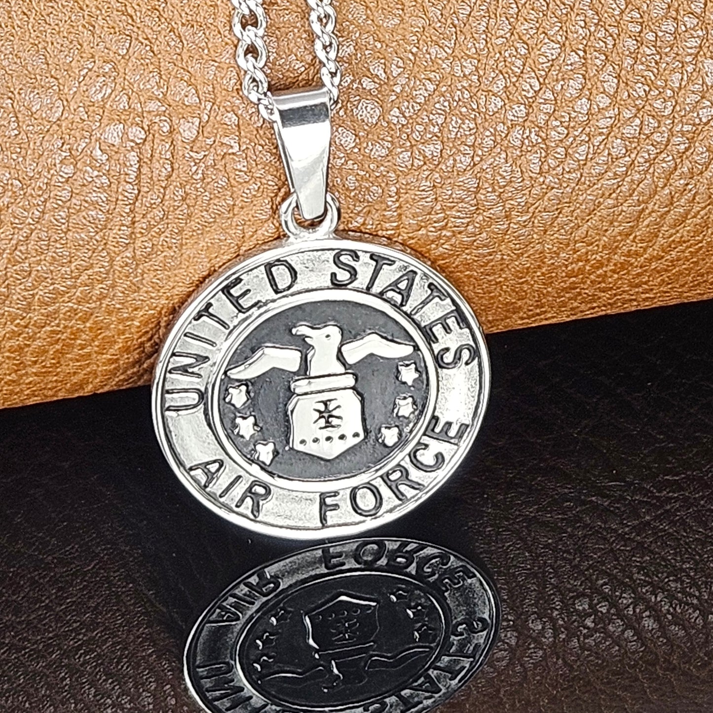 Air Force Pendant Stainless Steel Necklace or Key Chain