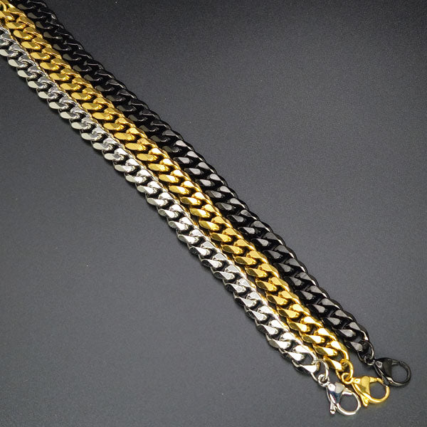 8mm Stainless Steel 8" Curb Bracelet