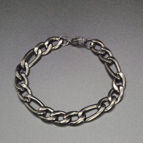 Stainless Steel Figaro Bracelet 8" 9mm
