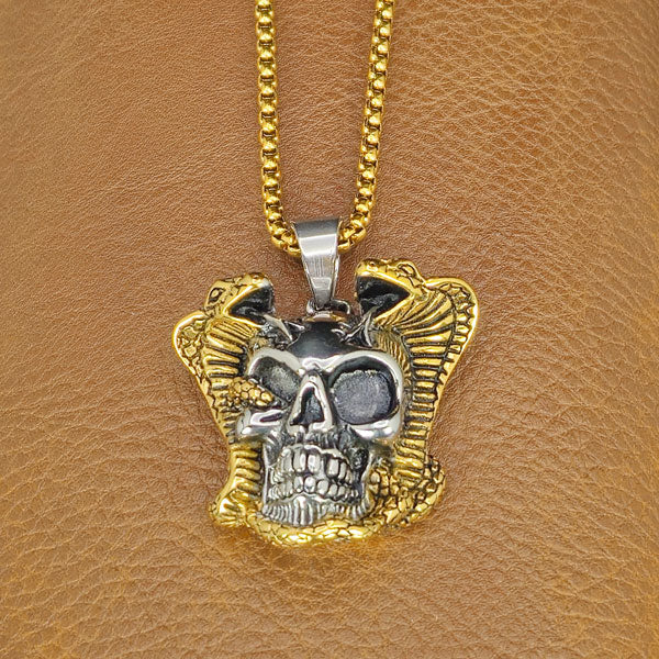 Skull with Cobras Two Tone