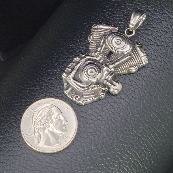 Motorcycle Engine Stainless Steel Necklace