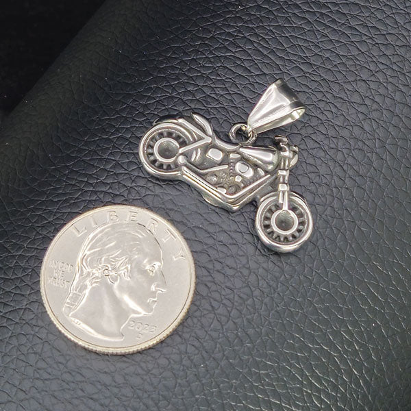 Small Motorcycle Stainless Steel Necklace