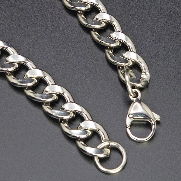 10mm Solid Stainless Steel Curb Bracelet 10"
