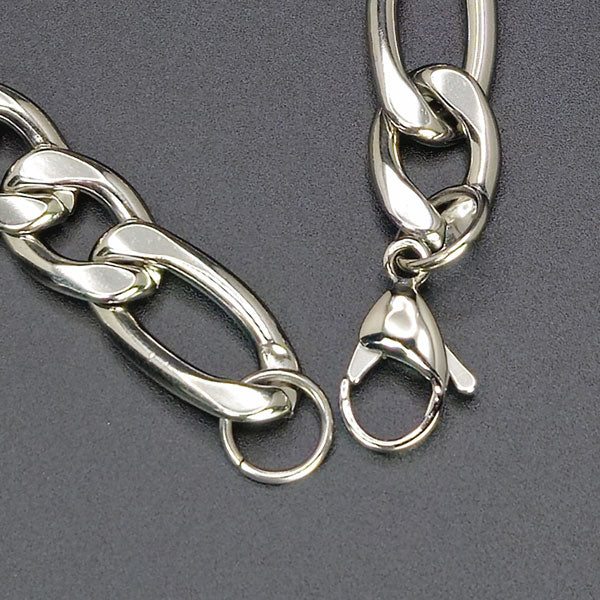 Stainless Steel Figaro Bracelet 8" 9mm
