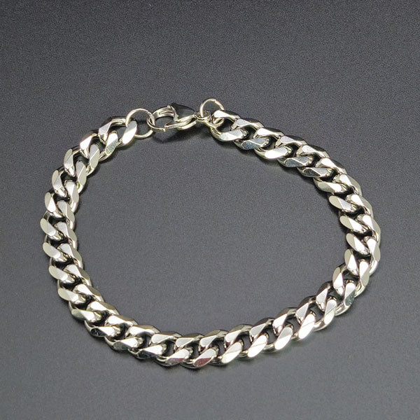 8mm Stainless Steel 8" Curb Bracelet