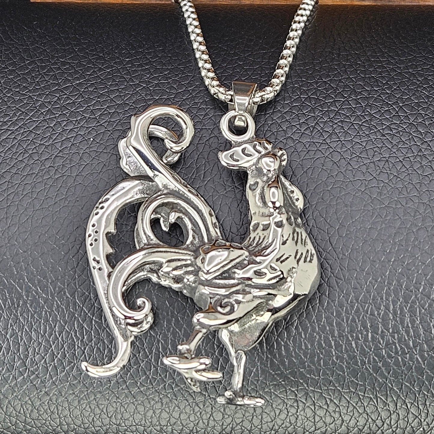 Rooster Stainless Steel Necklace